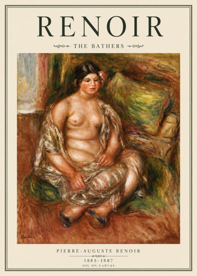 Renoir Seated Nude No4 - Poster