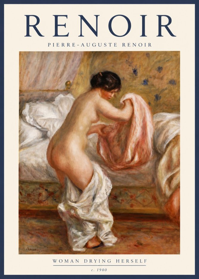 Renoir Woman Drying Herself No6 - Poster