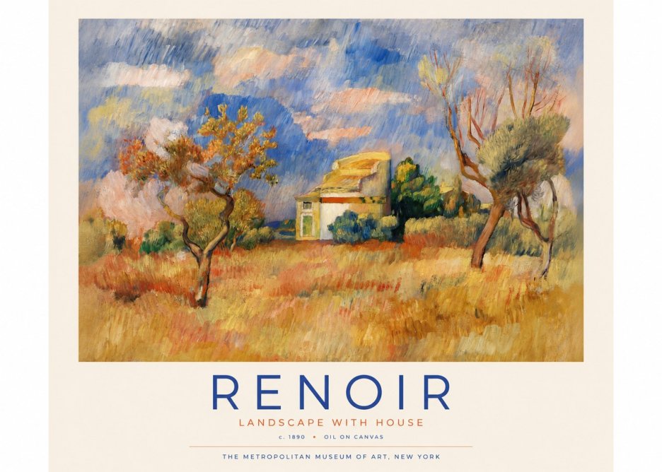 Renoir Landscape with House III No4 - Poster