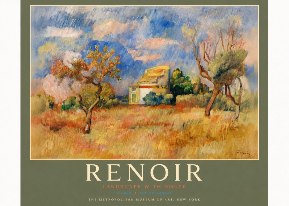 Renoir Landscape with House III No5 - Poster