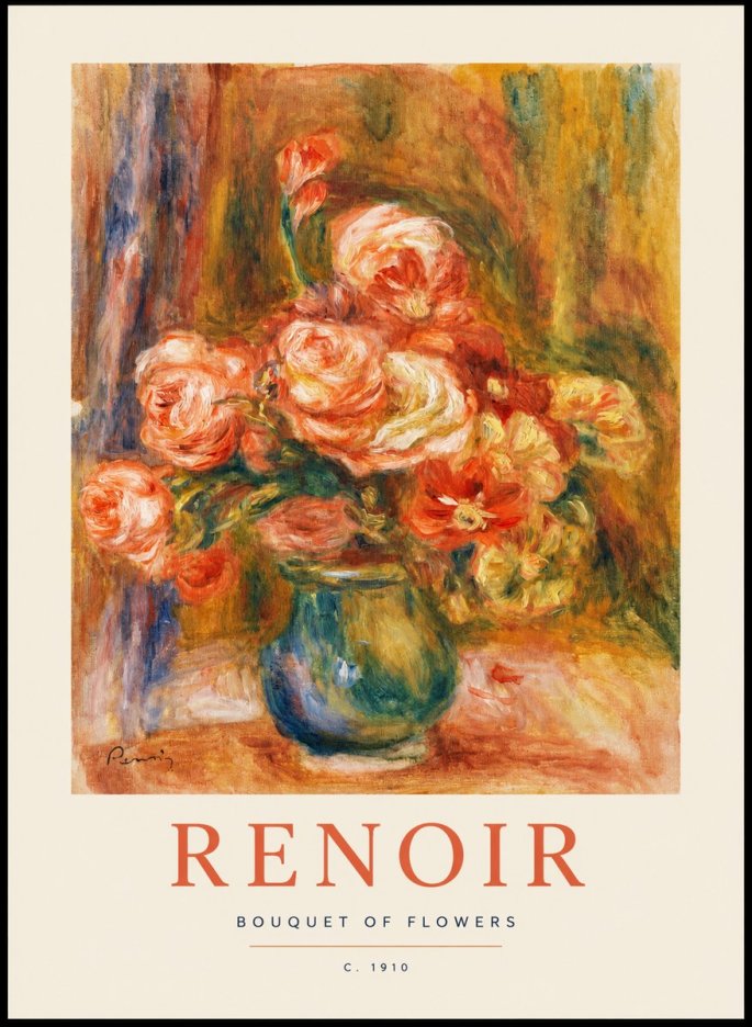 Renoir Bouquet of Flowers II No1 - Poster