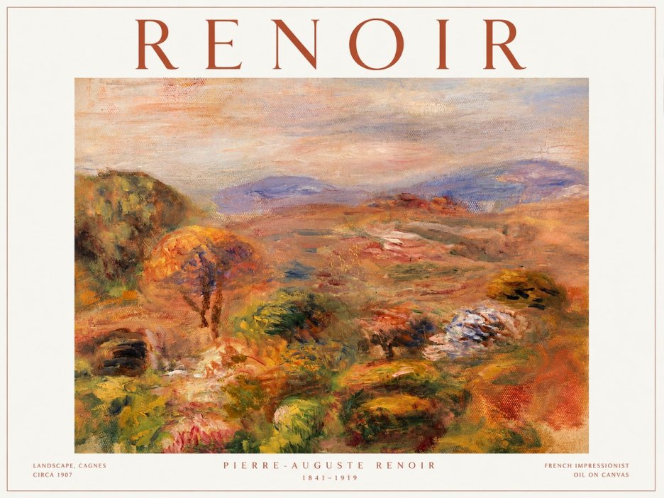 Renoir Landscape, Cagnes No5 - Poster