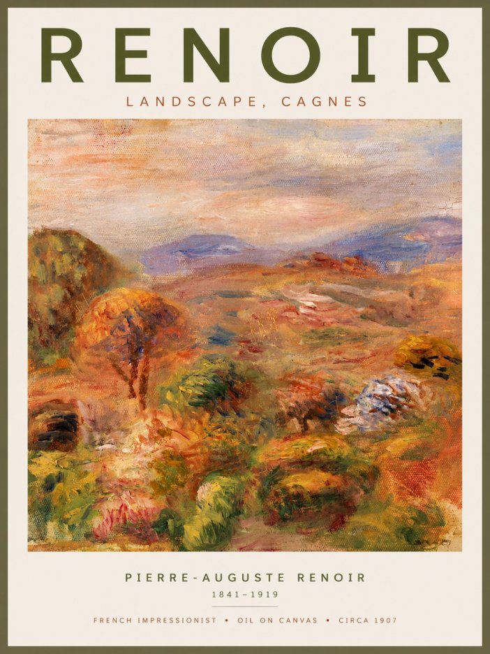 Renoir Landscape, Cagnes No6 - Poster
