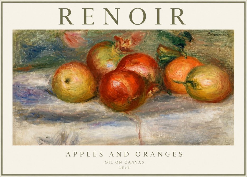 Renoir Apples and Oranges No1 - Poster