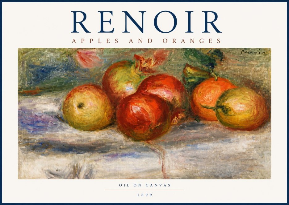 Renoir Apples and Oranges No3 - Poster