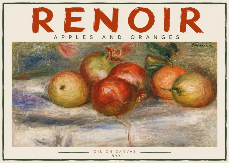 Renoir Apples and Oranges No5 - Poster
