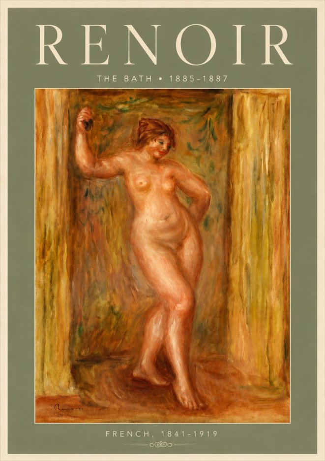 Renoir The Bath No6 - Poster