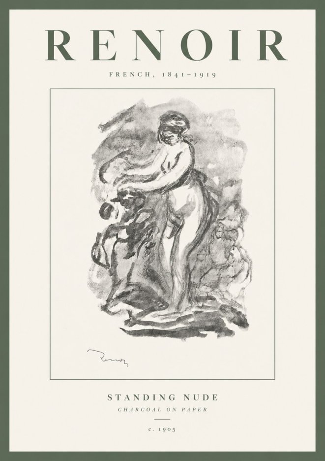 Renoir Standing Nude No3 - Poster