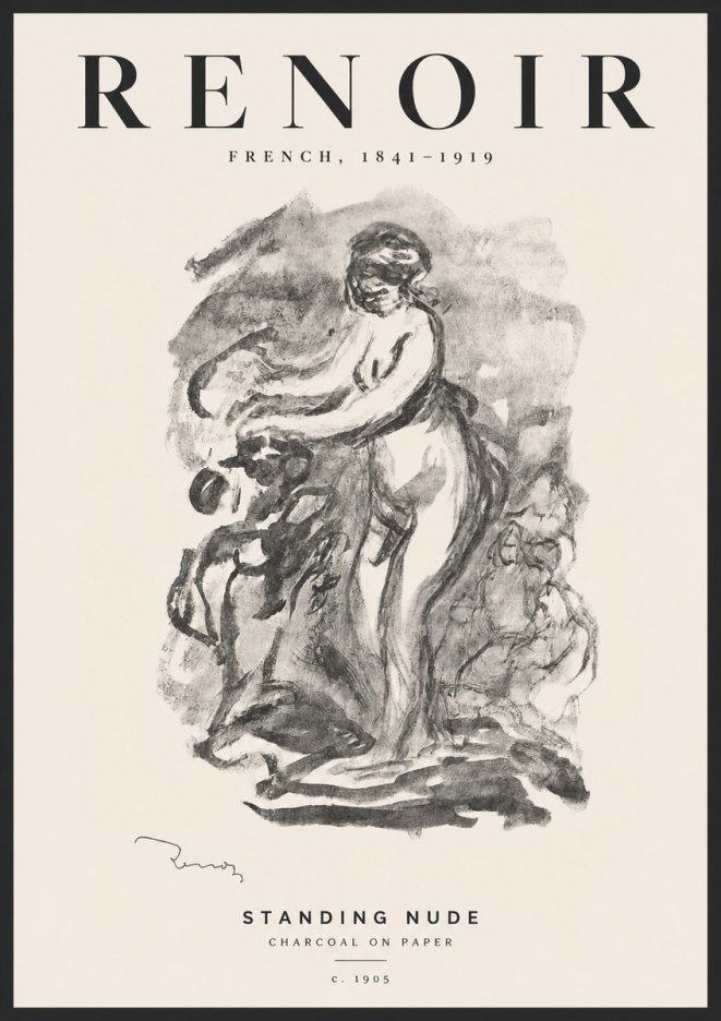 Renoir Standing Nude No4 - Poster