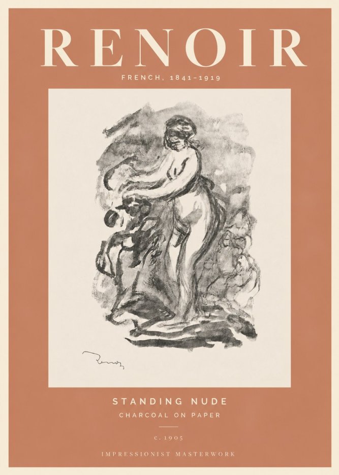 Renoir Standing Nude No5 - Poster