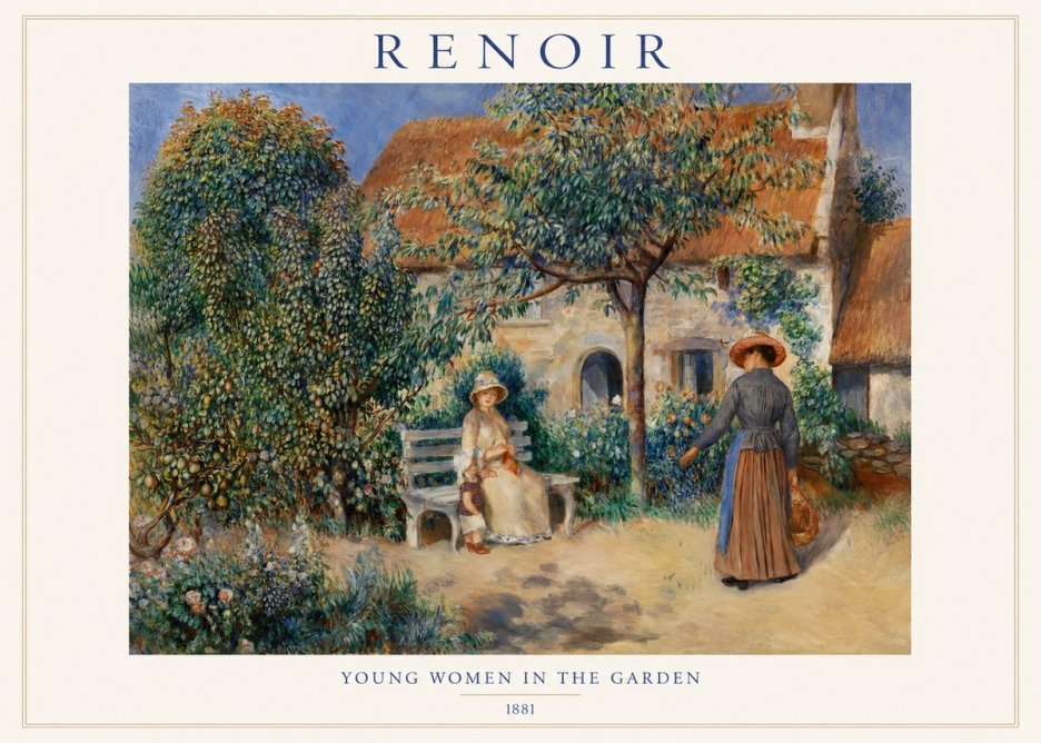 Renoir Young Women in the Garden II No1 - Poster