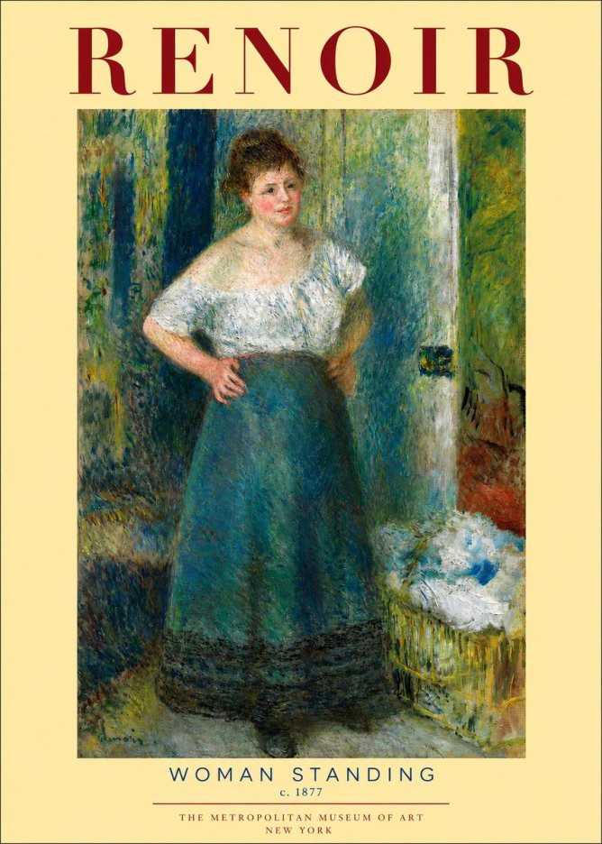 Renoir Woman Standing No2 - Poster