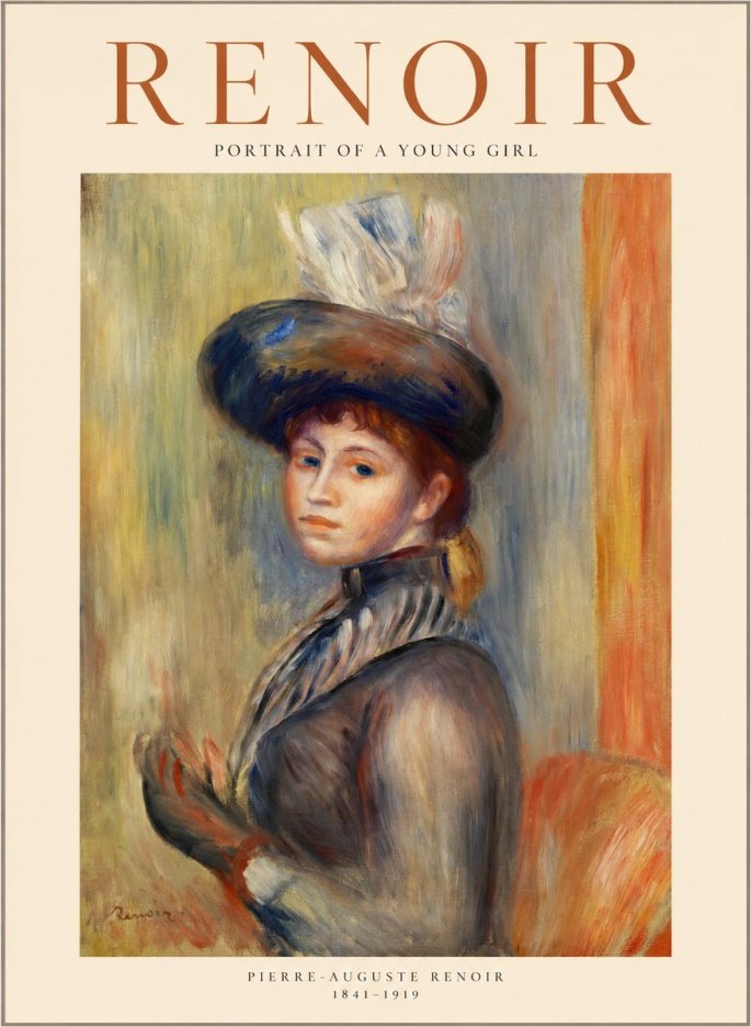 Renoir Portrait of a Young Girl IV No1 - Poster