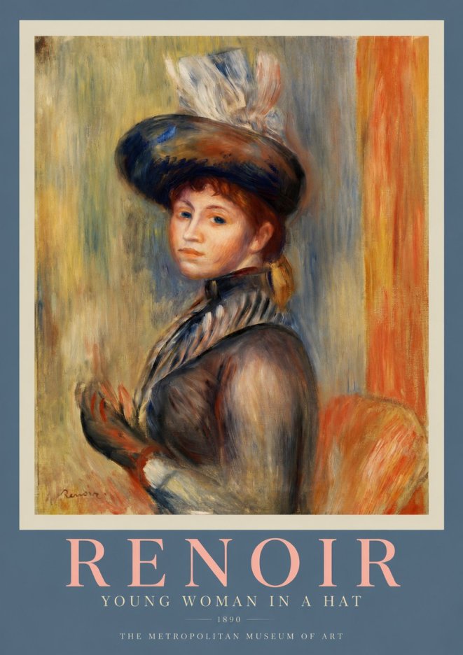 Renoir Portrait of a Young Girl IV No2 - Poster