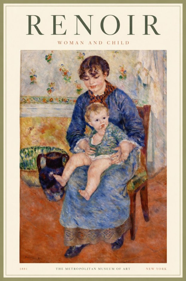 Renoir Woman and Child No2 - Poster