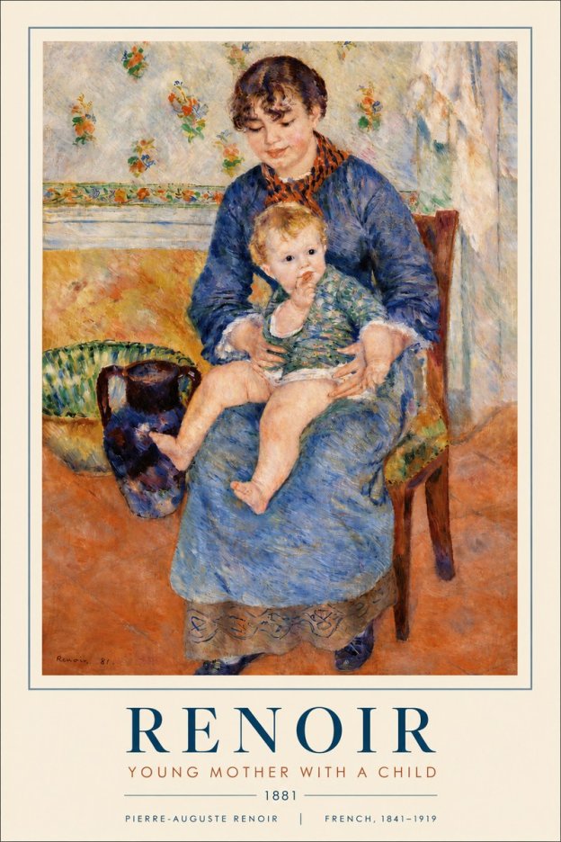 Renoir Woman and Child No3 - Poster