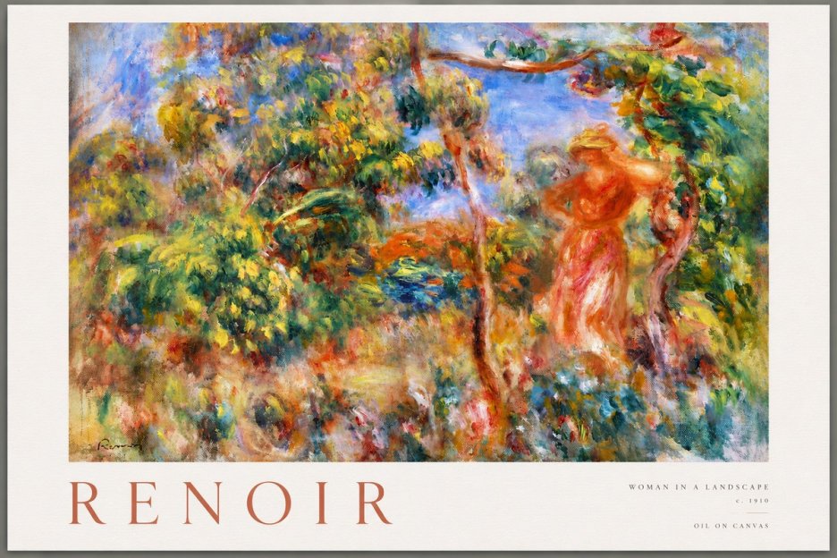 Renoir Woman in a Landscape No3 - Poster