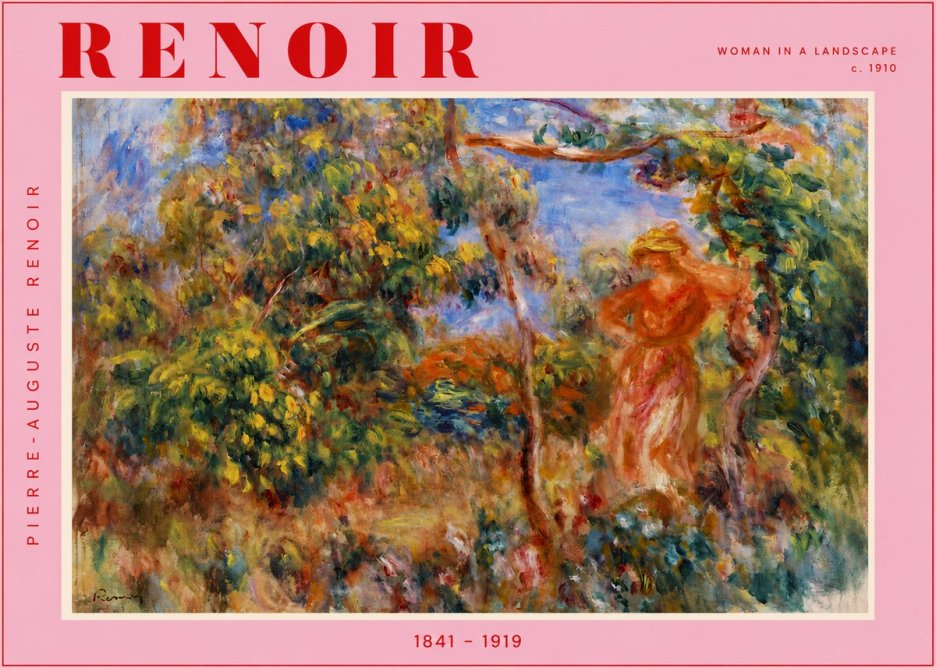 Renoir Woman in a Landscape No4 - Poster