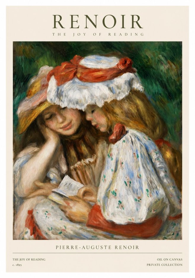 Renoir The Joy of Reading No1 - Poster