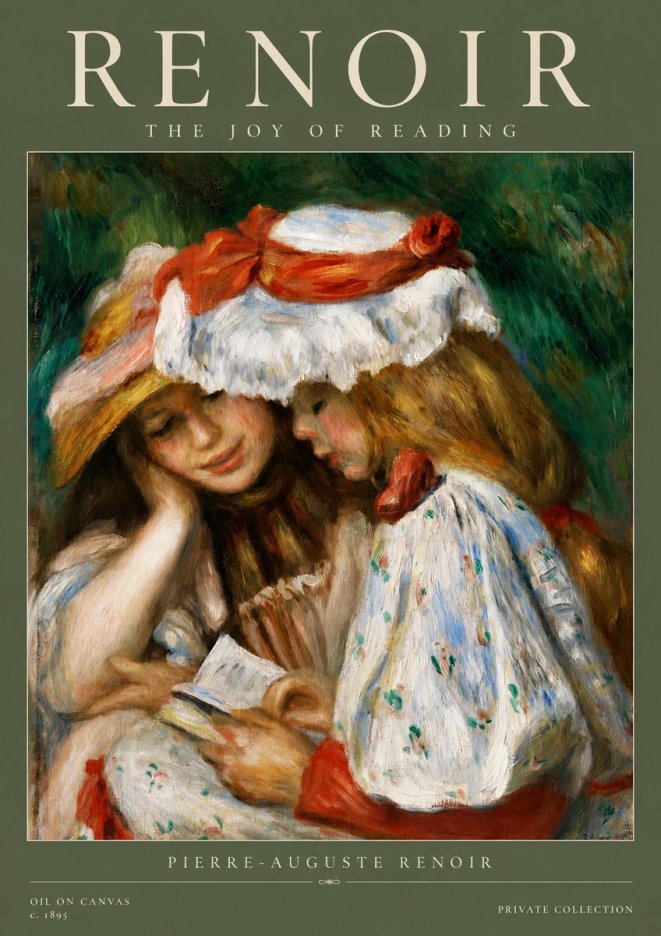 Renoir The Joy of Reading No3 - Poster