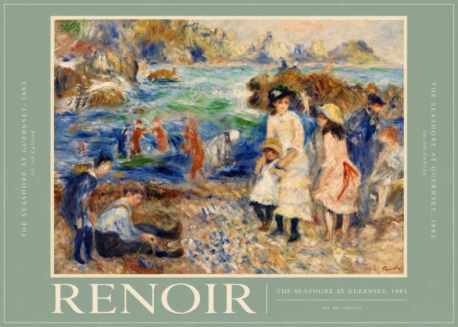Renoir The Seashore at Guernsey No3 - Poster