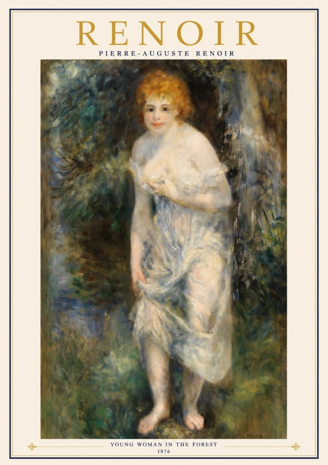 Renoir Young Woman in the Forest No2 - Poster