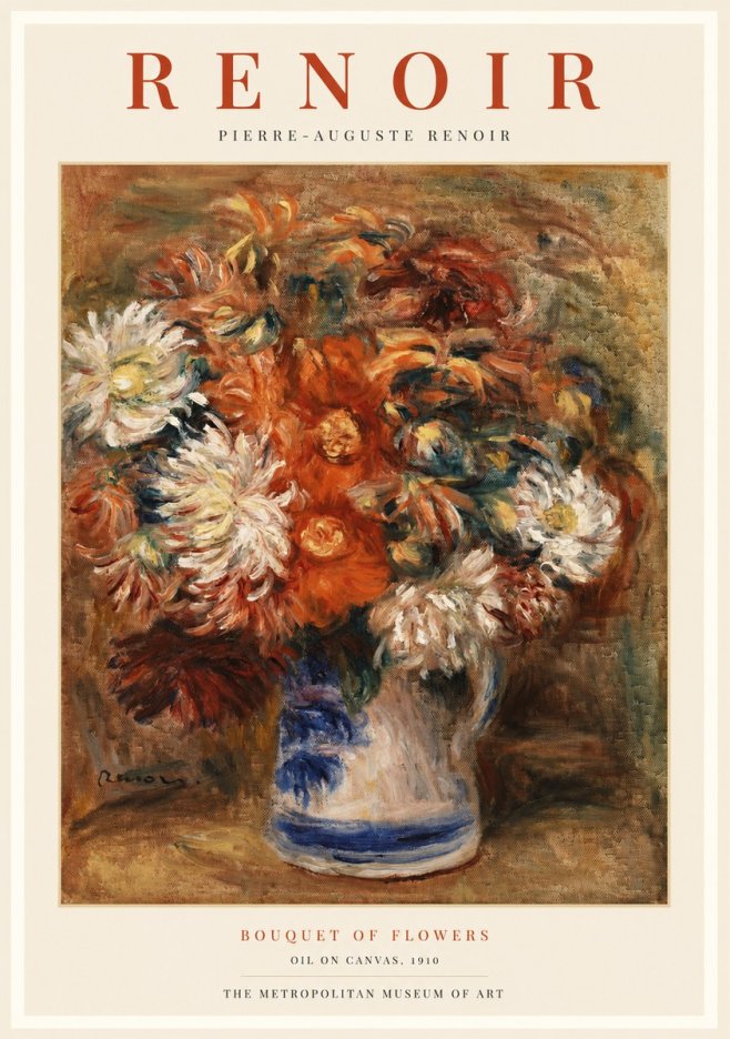 Renoir Bouquet of Flowers III No1 - Poster