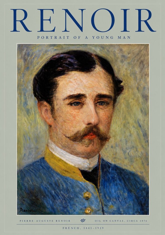 Renoir Portrait of a Young Officer No3 - Poster