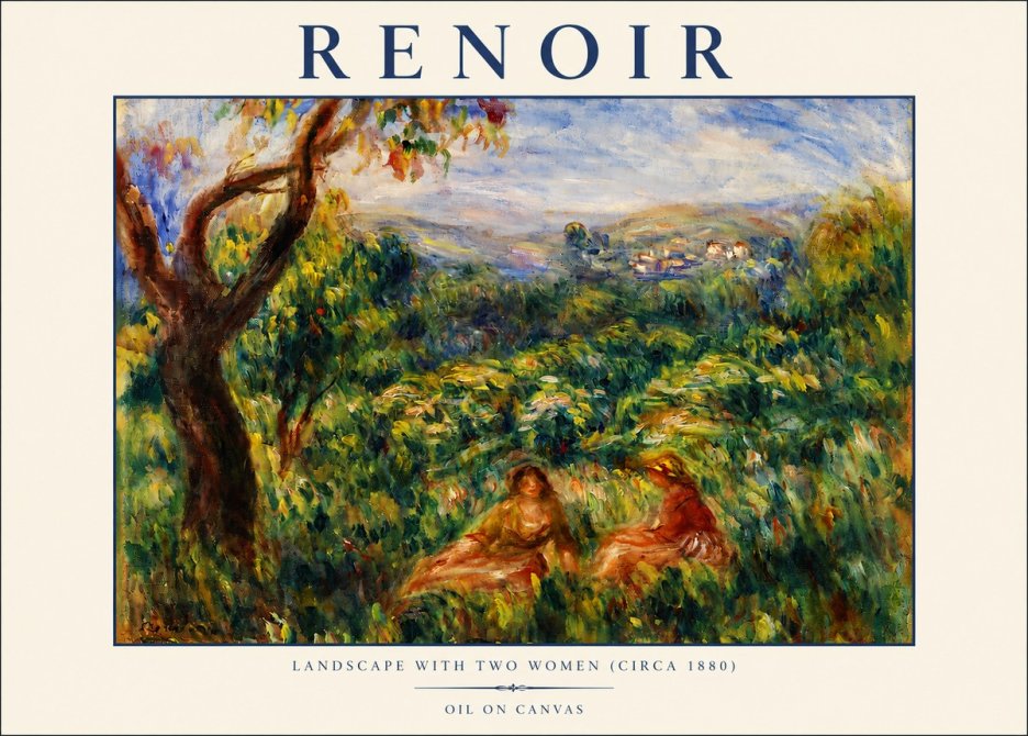Renoir Landscape with Two Women (Circa 1880) No3 - Poster