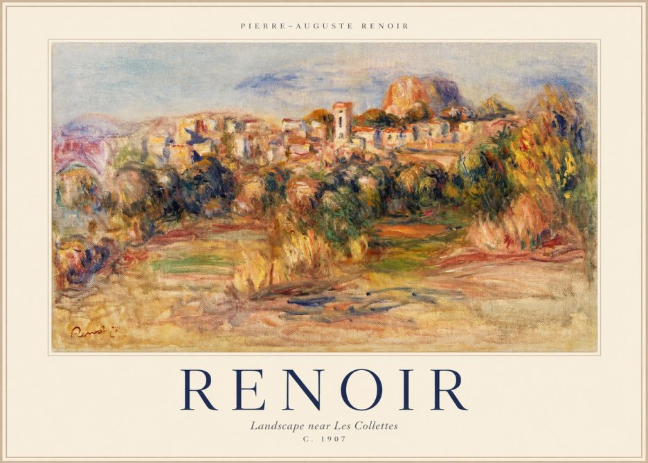Renoir Landscape Near Les Collettes No1 - Poster
