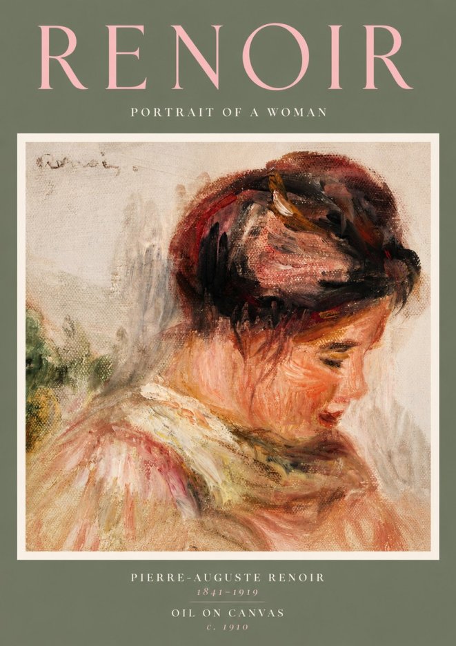 Renoir Portrait of a Woman II No2 - Poster