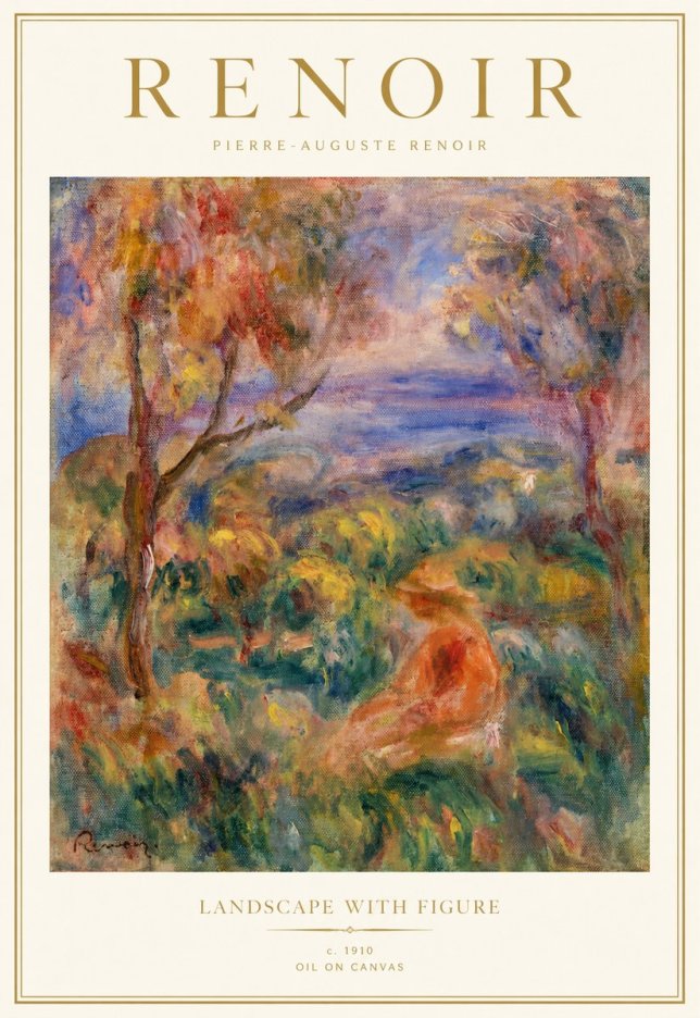 Renoir Landscape with Figure No1 - Poster