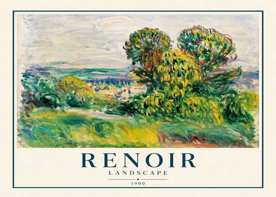 Renoir Landscape (Trees and Hills) No2 - Poster