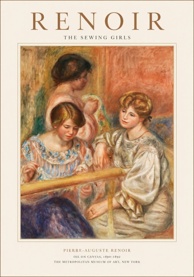 Renoir The Sewing Girls No1 - Poster