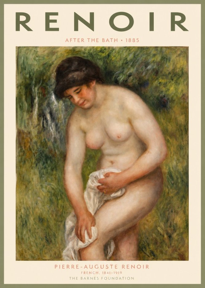 Renoir After the Bath No2 - Poster