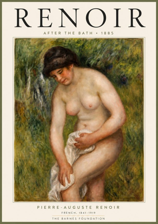 Renoir After the Bath No5 - Poster