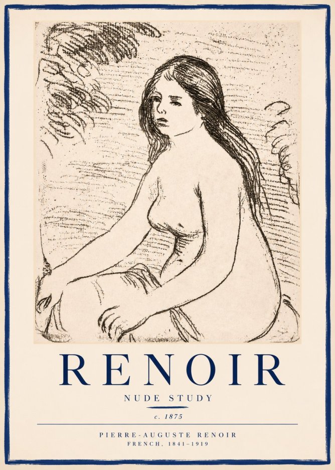 Renoir Nude Study No3 - Poster