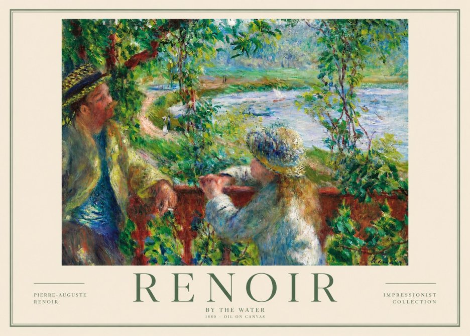 Renoir By the Water No2 - Poster