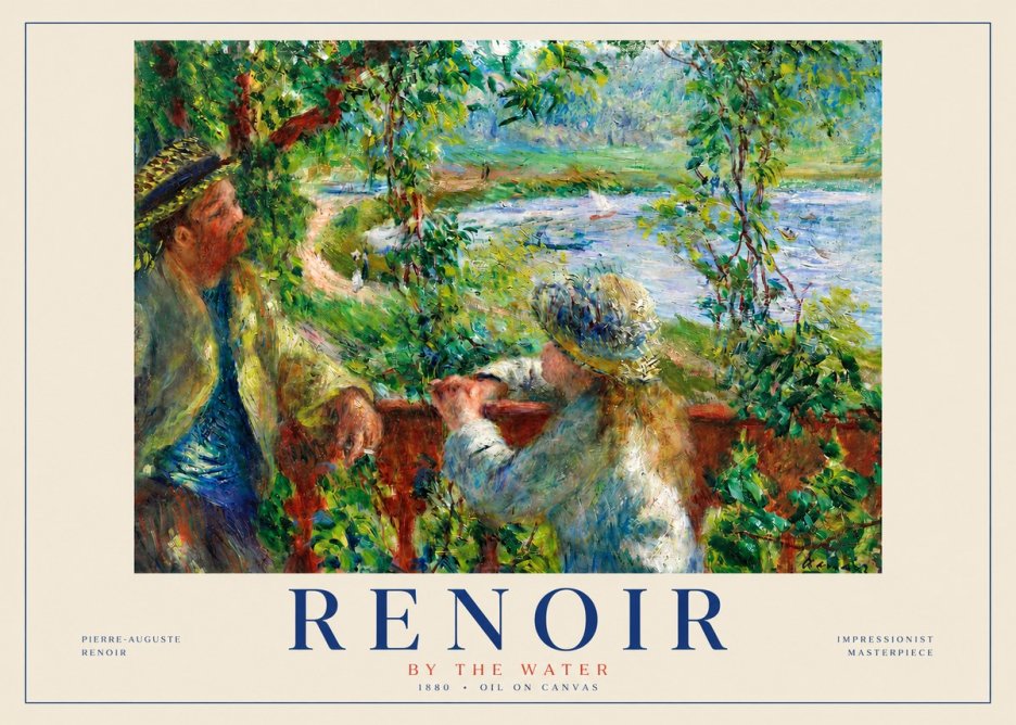 Renoir By the Water No3 - Poster
