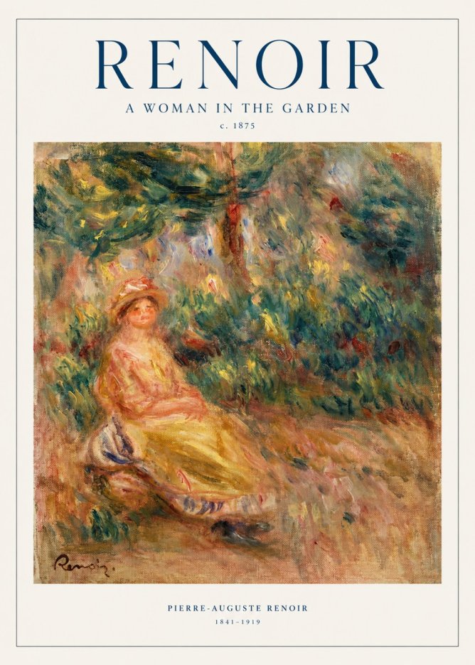 Renoir A Woman in the Garden No1 - Poster