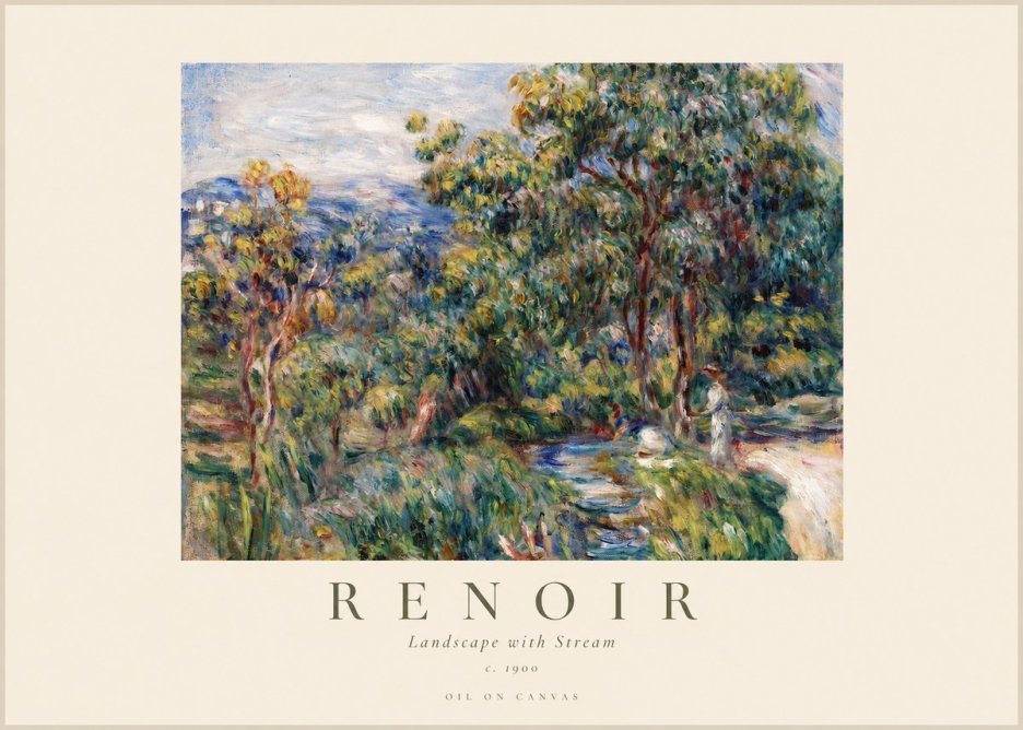 Renoir Landscape with Stream No1 - Poster