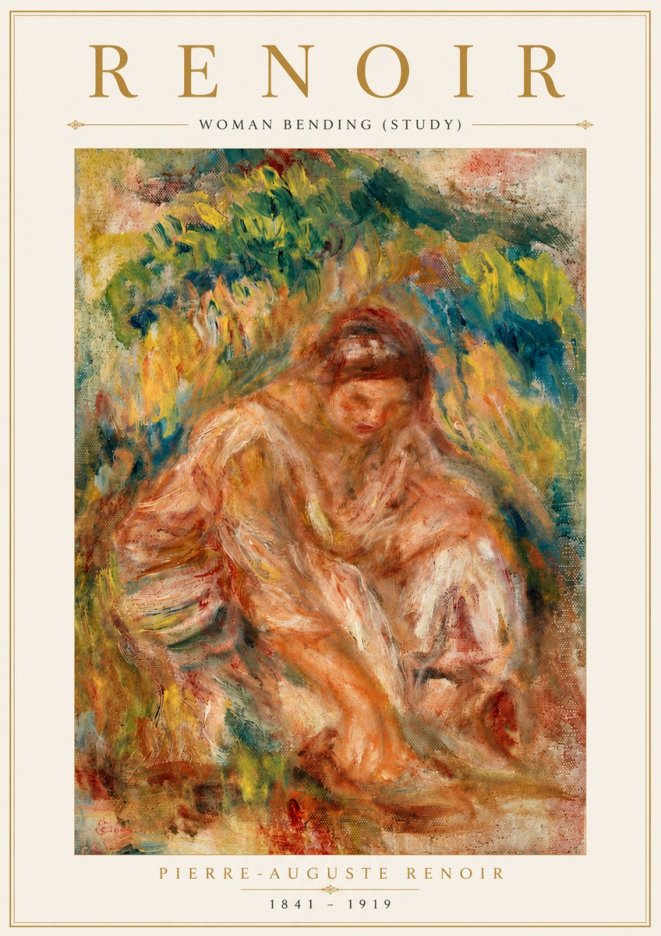 Renoir Woman Bending (Study) No4 - Poster