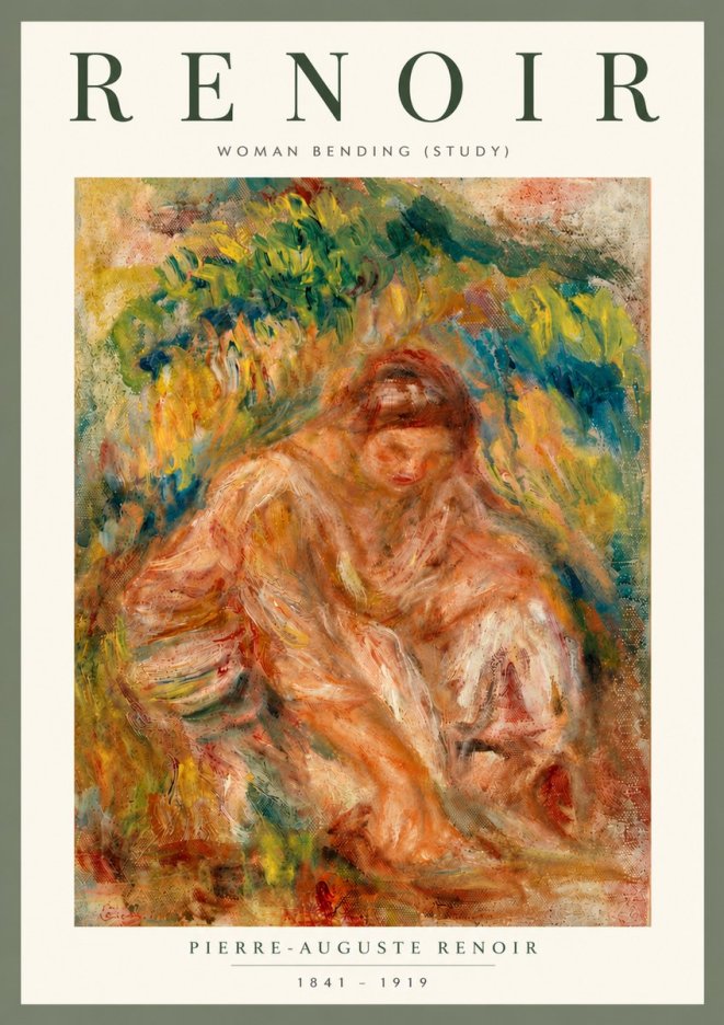 Renoir Woman Bending (Study) No5 - Poster