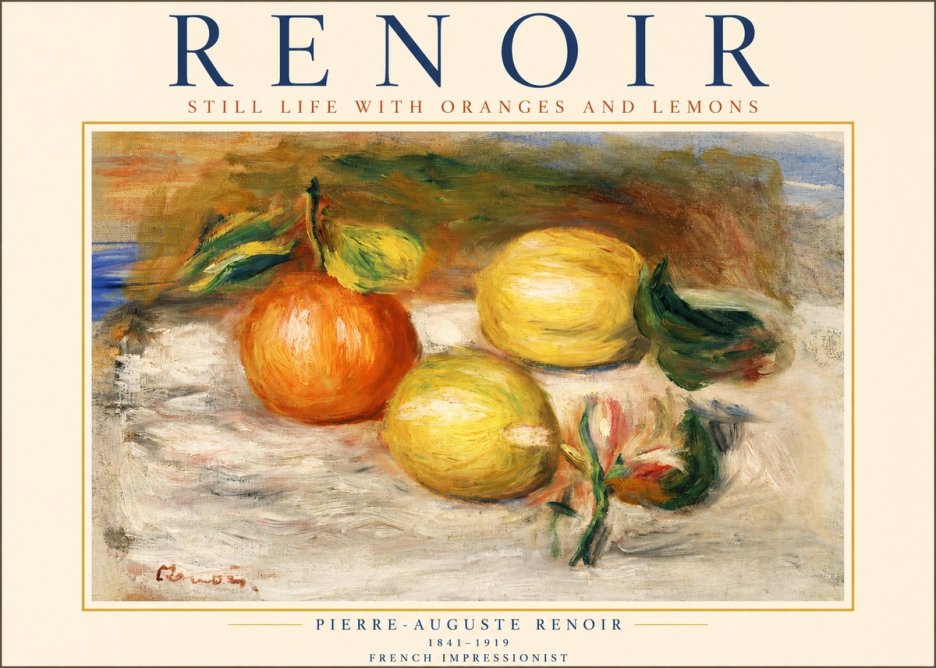 Renoir Still Life with Fruit II No2 - Poster