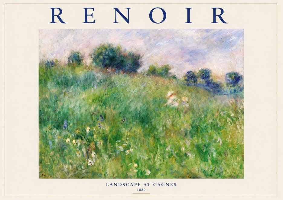 Renoir Landscape at Cagnes No1 - Poster