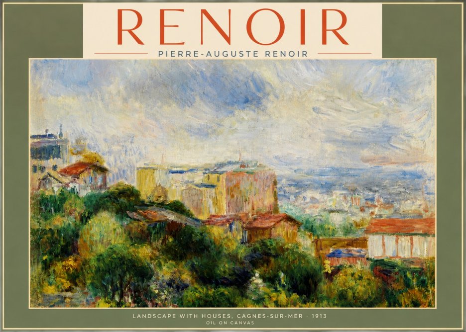 Renoir View of Cagnes No4 - Poster