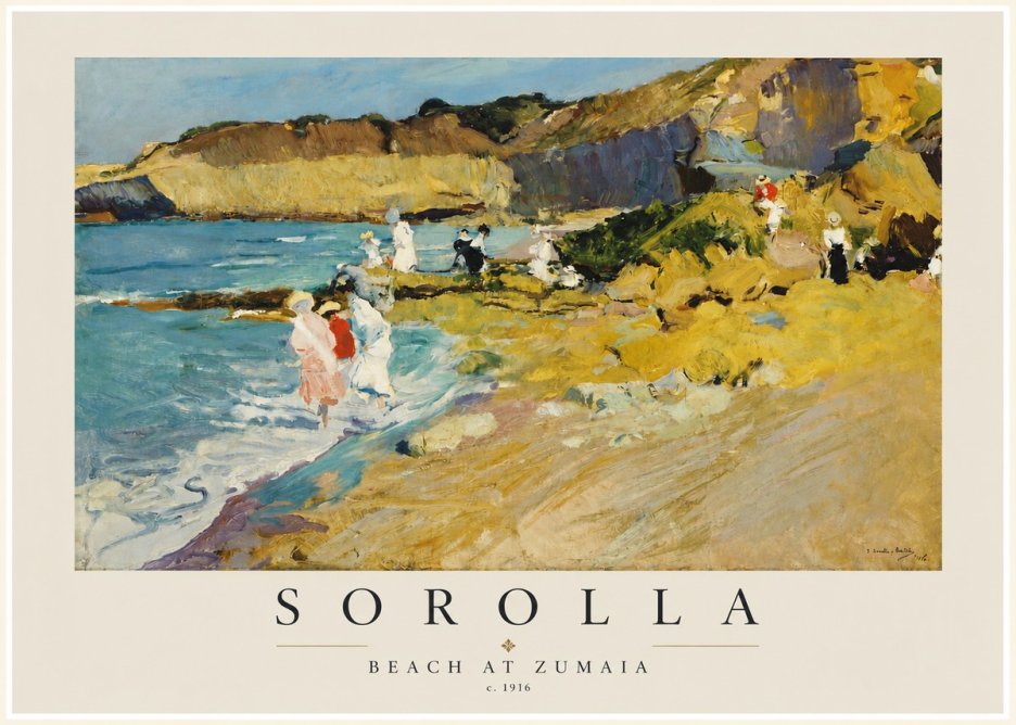 Sorolla Beach at Zumaia No3 - Poster