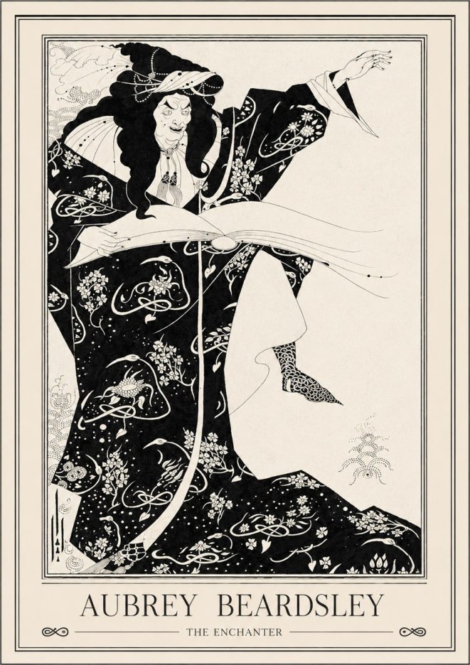 Aubrey Beardsley The Rehearsal No3 - Poster