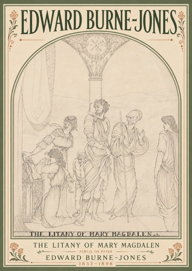 Edward Burne-Jones The Litany of Mary Magdalen No6 - Poster
