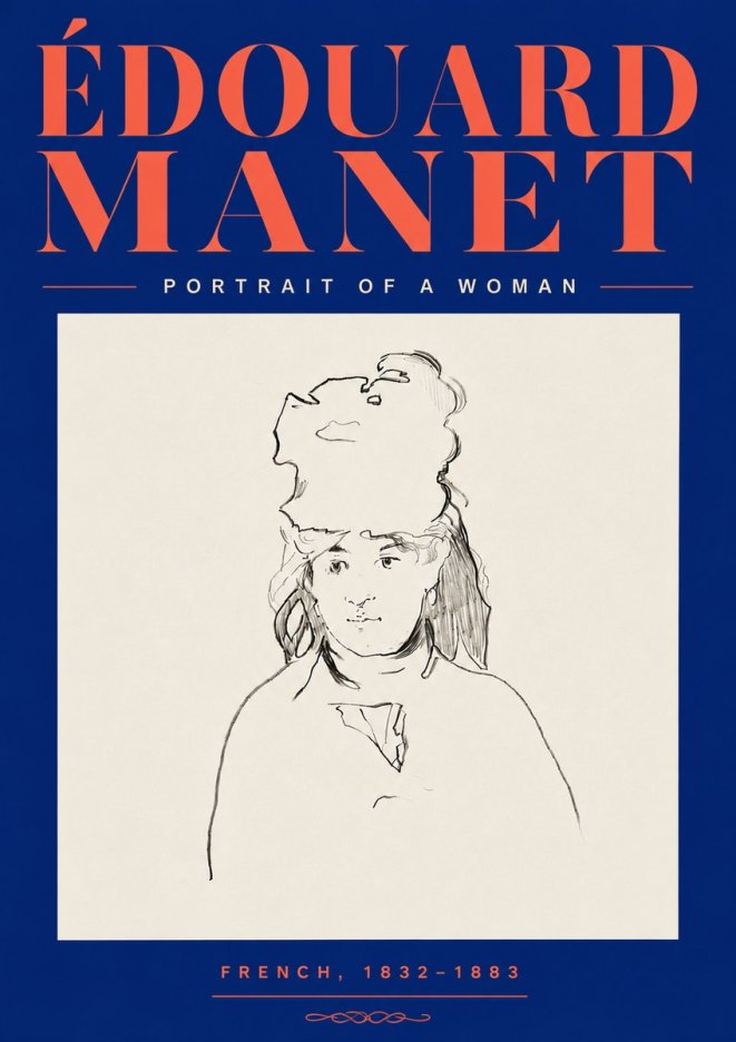 Édouard Manet Portrait of a Woman No6 - Poster